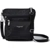 Baggallini Modern Pocket Crossbody Bag In Black Cheetah Emboss
