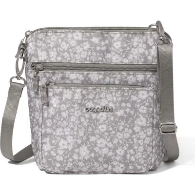 Baggallini Modern Pocket Crossbody Bag In Light Grey Petal