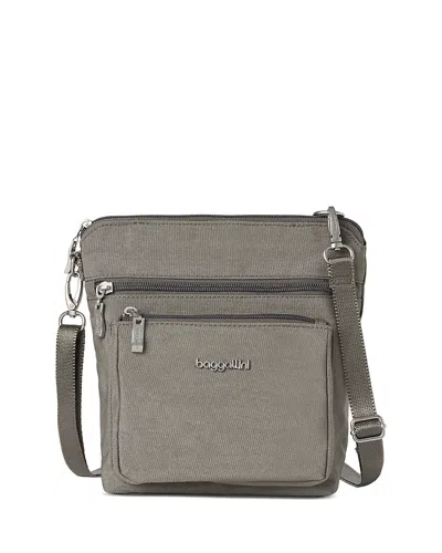 Baggallini Modern Pocket Crossbody Bag In Sterling Silver
