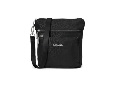 Baggallini Modern Pocket Crossbody Cross Body Handbags Black Cheetah Emboss: One Size