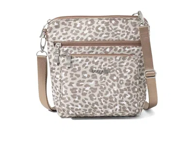 Baggallini Modern Pocket Crossbody Cross Body Handbags Mocha Cheetah Print: One Size In White