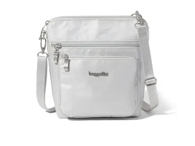 Baggallini Modern Pocket Crossbody Cross Body Handbags Silver Metallic: One Size
