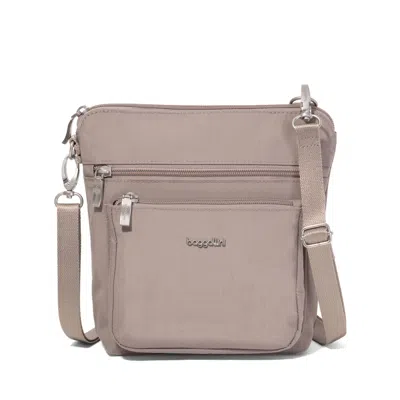 Baggallini Modern Pocket Crossbody Emf Blocking Pocket In Neutral
