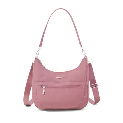 Baggallini Modern Pocket Half Moon Bag In Pink