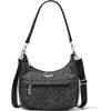 Baggallini Modern Pocket Half Moon Shoulder Bag In Midnight Blossom
