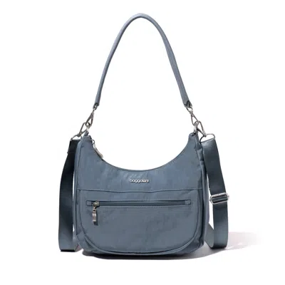 Baggallini Modern Pocket Half Moon Shoulder Bag In Grey