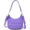 Baggallini Modern Pocket Half Moon Shoulder Bag In Purple
