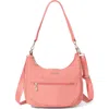 Baggallini Modern Pocket Half Moon Shoulder Bag In Terracotta