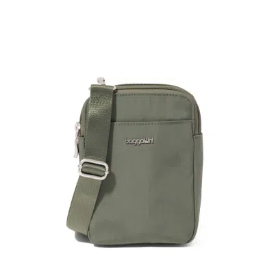 Baggallini Modern Take Two Rfid Crossbody In Green