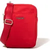 Baggallini Modern Take Two Rfid Crossbody Bag In Crimson Red Twill