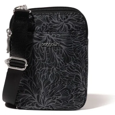 Baggallini Modern Take Two Rfid Crossbody Bag In Midnight Blossom