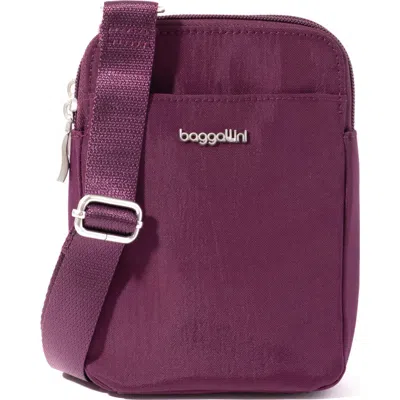Baggallini Modern Take Two Rfid Crossbody Bag In Mulberry