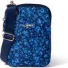 Baggallini Modern Take Two Rfid Crossbody Bag In Navy Petal