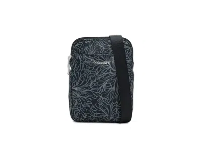 Baggallini Modern Take Two Rfid Crossbody Cross Body Handbags Midnight Blossom Print: One Size In Blue