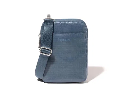 Baggallini Modern Take Two Rfid Crossbody Cross Body Handbags Mist Gloss Ripstop: One Size In Blue