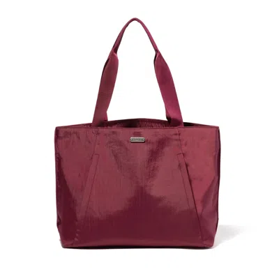 Baggallini Multi Compartment Tote In Burgundy
