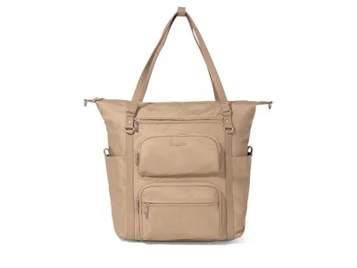 Baggallini Nolita Convertible Backpack Shoulder Handbags Taupe Twill: One Size In Sand