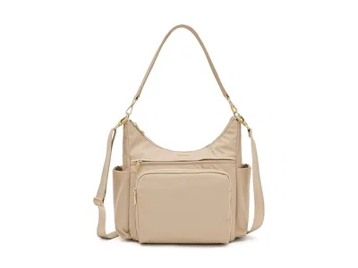 Baggallini Nolita Convertible Hobo Cross Body Handbags Desert Sand Twill: One Size