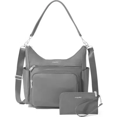 Baggallini Nolita Convertible Hobo In Gray