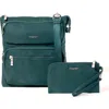 Baggallini Nolita Crossbody Bag With Rfid Wristlet In Emerald Twill