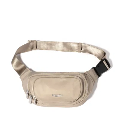 Baggallini On The Go Belt Bag Waist Pack In Taupe Twill