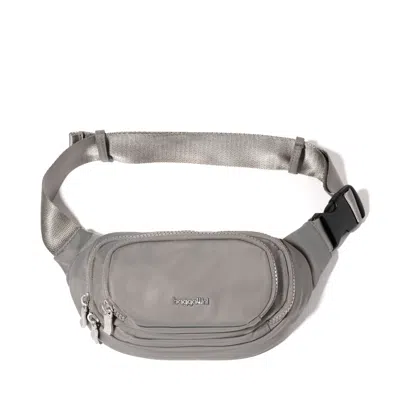 Baggallini On The Go Belt Bag Waist Pack In Steel Grey Twill