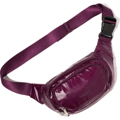 Baggallini On The Go Belt Bag Waist Pack In Mulberry Gloss Ripstop