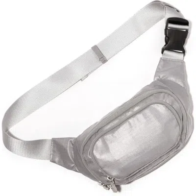 Baggallini On The Go Belt Bag Waist Pack In Sleet Gloss Ripstop