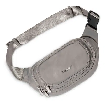 Baggallini On The Go Belt Bag Waist Pack In Steel Grey Twill