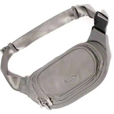 Baggallini On The Go Belt Bag Waist Pack In Steel Grey Twill