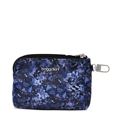 Baggallini On The Go Daily Rfid Pouch In Indigo Petal