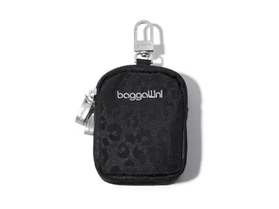 Baggallini On The Go Mini Pouch Coin Purse Black Cheetah Emboss: One Size