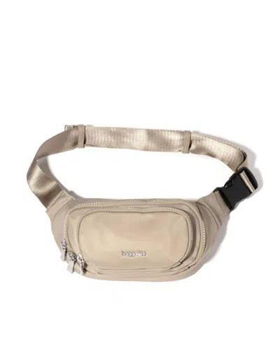Baggallini On The Go Waist Pack Belt Bag In Taupe Twil