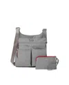 Baggallini On Track Zip Crossbody With Rfid Phone Wristlet In Stone Heritage