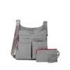 Baggallini On Track Zip Crossbody With Rfid Phone Wristlet In White