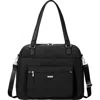 Baggallini Overnight Expandable Laptop Tote Bag With Rfid Wristlet In Black