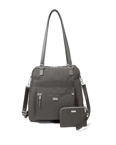 Baggallini Overnight Expandable Laptop Tote Weekender Bag With Rfid Wristlet In Multi