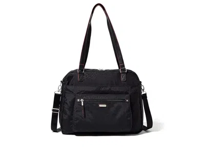Baggallini Overnight Expandable Laptop Tote With Rfid Phone Wristlet Tote Handbags Black Cheetah Emboss: One Si