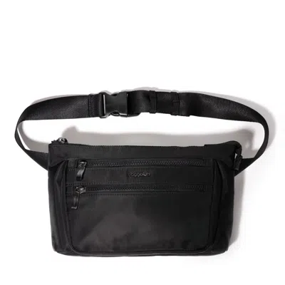 Baggallini Pocket Belt Bag Waist Pack And Crossbody In Black Twill