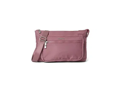 Baggallini Pocket Belt Bag Waist Pack And Crossbody Cross Body Handbags Mauve Twill: One Size In Pink