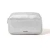 Baggallini Pocket Cosmetic Bag With Brush Organization In Silver