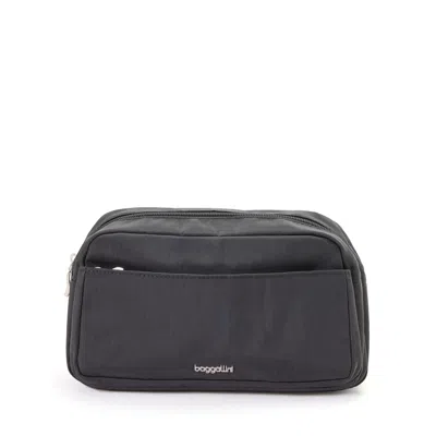 Baggallini Pocket Cosmetic With Brush Organization In Gray