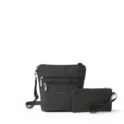 Baggallini Pocket Crossbody With Rfid In Black