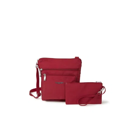 Baggallini Pocket Crossbody With Rfid In Red