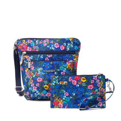 Baggallini Pocket Crossbody With Rfid In Blue