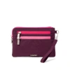 Baggallini Rfid Currency Organizer Wristlet In Purple