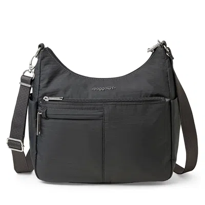 Baggallini Rfid Free Time Crossbody Bag In Charcoal