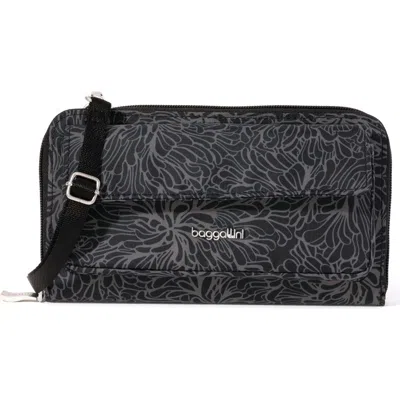 Baggallini Rfid Phone Wallet Crossbody Bag In Gray