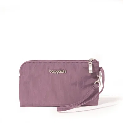 Baggallini Rfid Wristlet Wallet In Purple