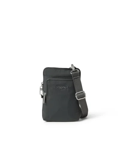 Baggallini Securtex Anti-theft Activity Crossbody Bag In Charcoal
